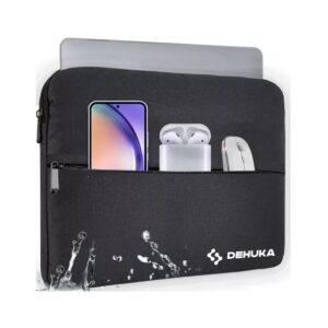 FUNDA PORTA NOTEBOOK 13 PULGADAS CON BOLSILLO / NEGRA / DEHUKA/FU7534