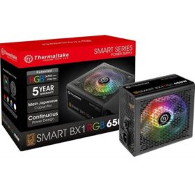 FUENTE THERMALTAKE 650W SMART BX1 RGB / 80 PLUS BRONZE / COLOR NEGRA