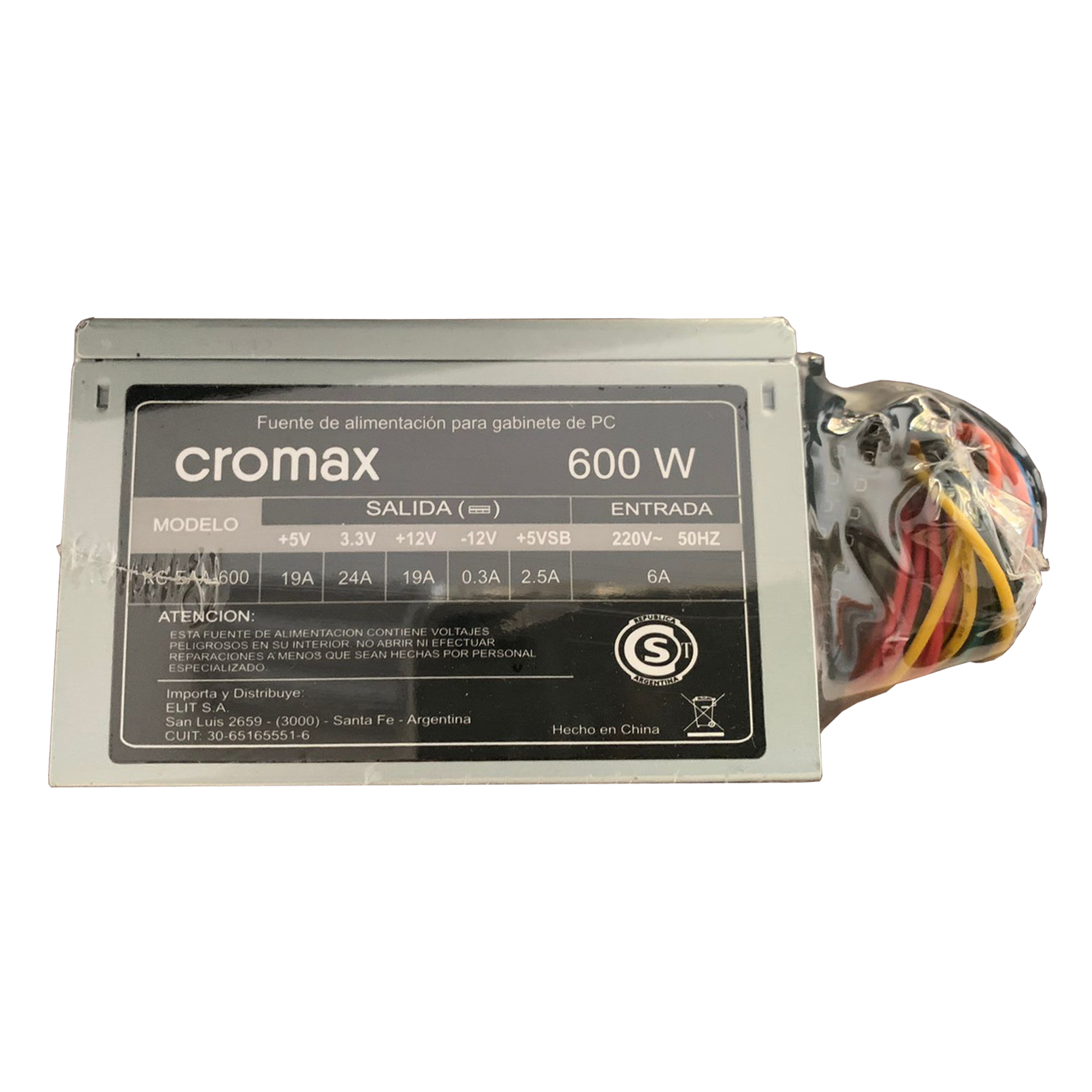 FUENTE CROMAX 600W STANDARD ATX - KC-DDA-600 - NEGRA - Image 2