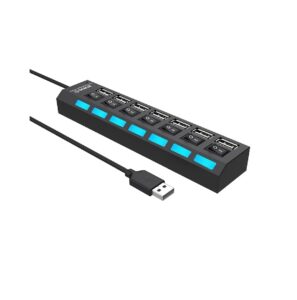 HUB USB 7 PUERTOS EXTENSION CON SWITCH LUCES 2,0 HUB / ONLY