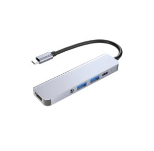 ADAPTADOR HUB 5 EN 1 TIPO-C A HDMI+USB2.0+USB3.0+3.5MM BYL-2009