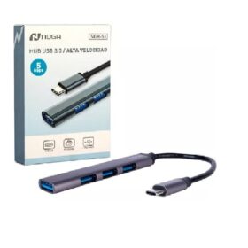 HUB USB 3.0 MULTIPLICADOR DE 4 PUERTOS TIPO-C 5GBPS ALTA VELOCIDAD NGH-51