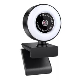 CAMARA WEB 1080P CON MICROFONO USB Y LUZ C008
