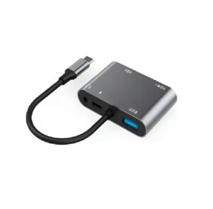 ADAPTADOR HUB MULTIFUNCION 5 EN 1 / VGA / HDMI / TIPO C / TIPO A / HC-11