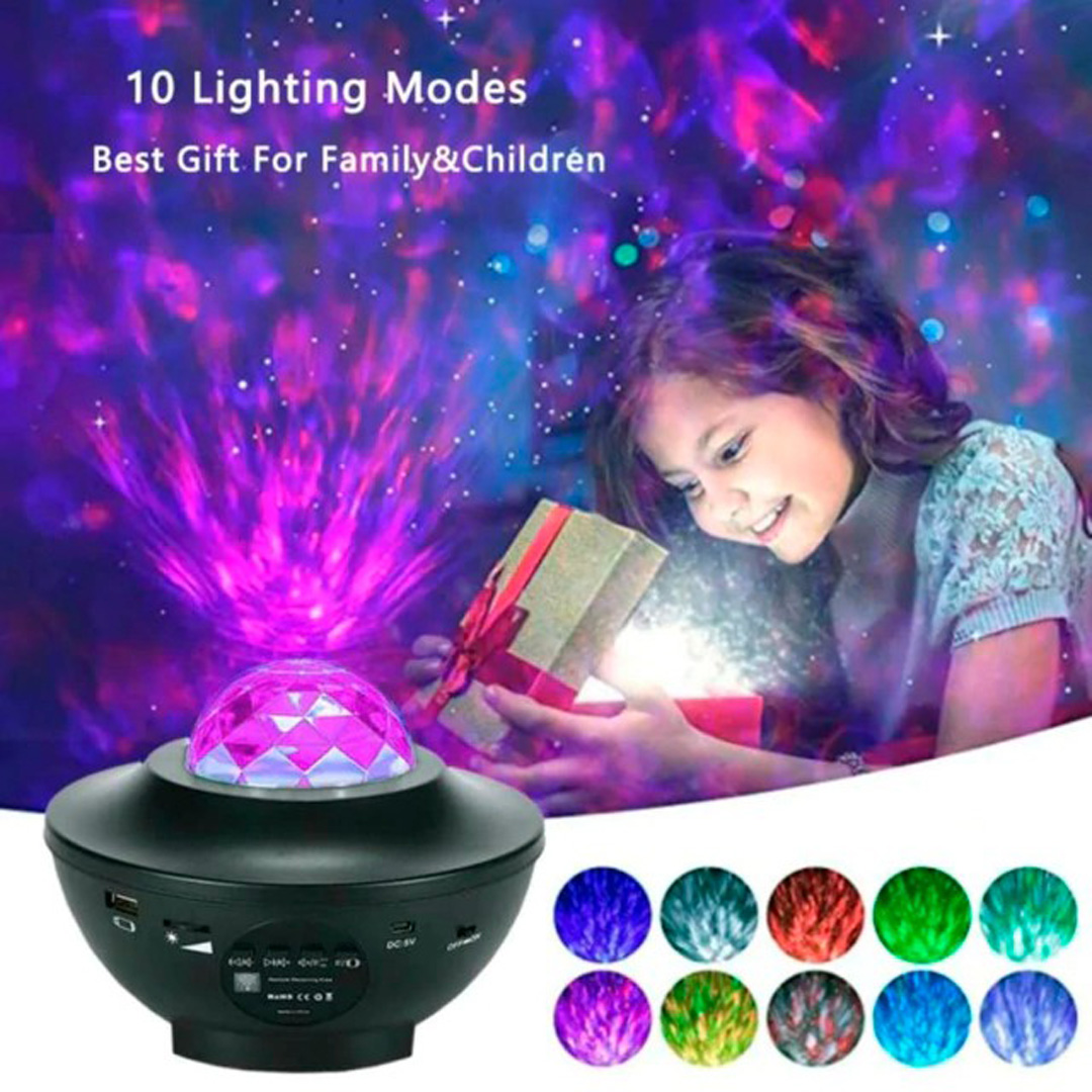 PROYECTOR GALAXIA ESTRELLA NOCHES LED BLUETOOTH LED-B45G