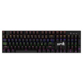 TECLADO RAPTOR FIRECLAW MEC-104 MECANICO RETROILUMINADO SWITCH RED OUTEMU / 2139