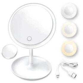 ESPEJO REDONDO TACTIL CON LUZ LED / DX-3ESPLUZ400