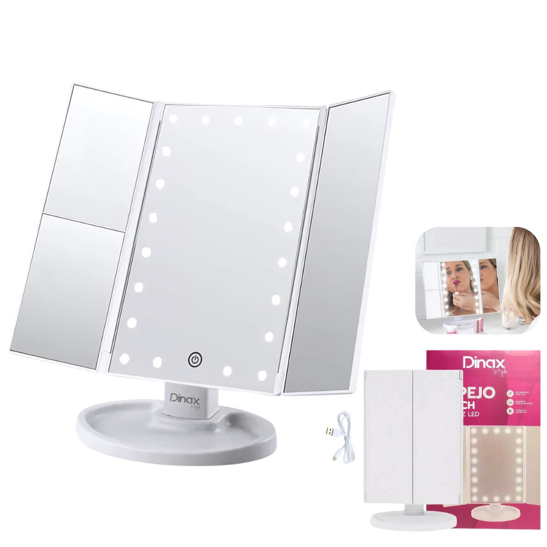ESPEJO RECTANGULAR TACTIL CON LUZ LED DINAX / DX-3ESPLUZAA