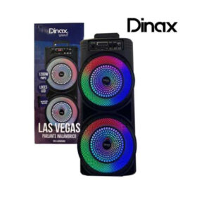 PARLANTE BT DINAX LAS VEGAS 59cm alto X 25cm ancho (DOBLE BOCINA) x8" / Con Microfono / 1200W
