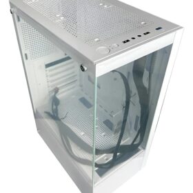 GABINETE GAMER TRANSPARENTE BLANCO RUIX/GA172519