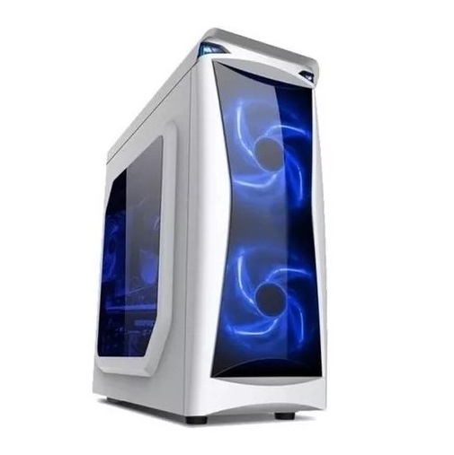 GABINETE GAMER NAXIDO F300 BLANCO COOLER BLUE/GA9016