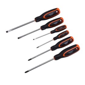 DESTORNILLADOR 6 PIEZAS - 3 PHILLIPS - 3 PLANO NARANJA SAA165 / HADWARE TOOLS / KZQ TOOLS