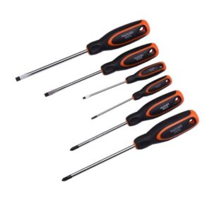 DESTORNILLADOR 6 PIEZAS - 3 Phillips - 3 Plano NARANJA SAA165/HADWARE TOOLS/KZQ TOOLS