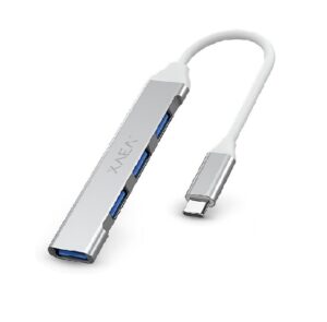 HUB DE PUERTOS 4 BOCAS C / CABLE TIPO C MODV-0012 - VARIOS - PLATEADO