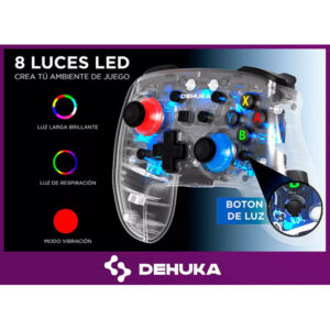 JOYSTICK INALAMBRICO COMPATIBLE NINTENDO SWITCH/ ANDROID/ PC/ BLUETOOTH/ IOS HS-SW567 TRANSPARENTE