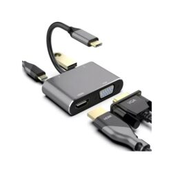 HUB ADAPTADOR TIPO C A HDMI / VGA / USB 3.0 / PD KQ-009