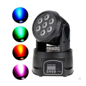 MINI LED DE CABEZA MOVIL MULTICOLORES 7LED 10W JS-YT60W