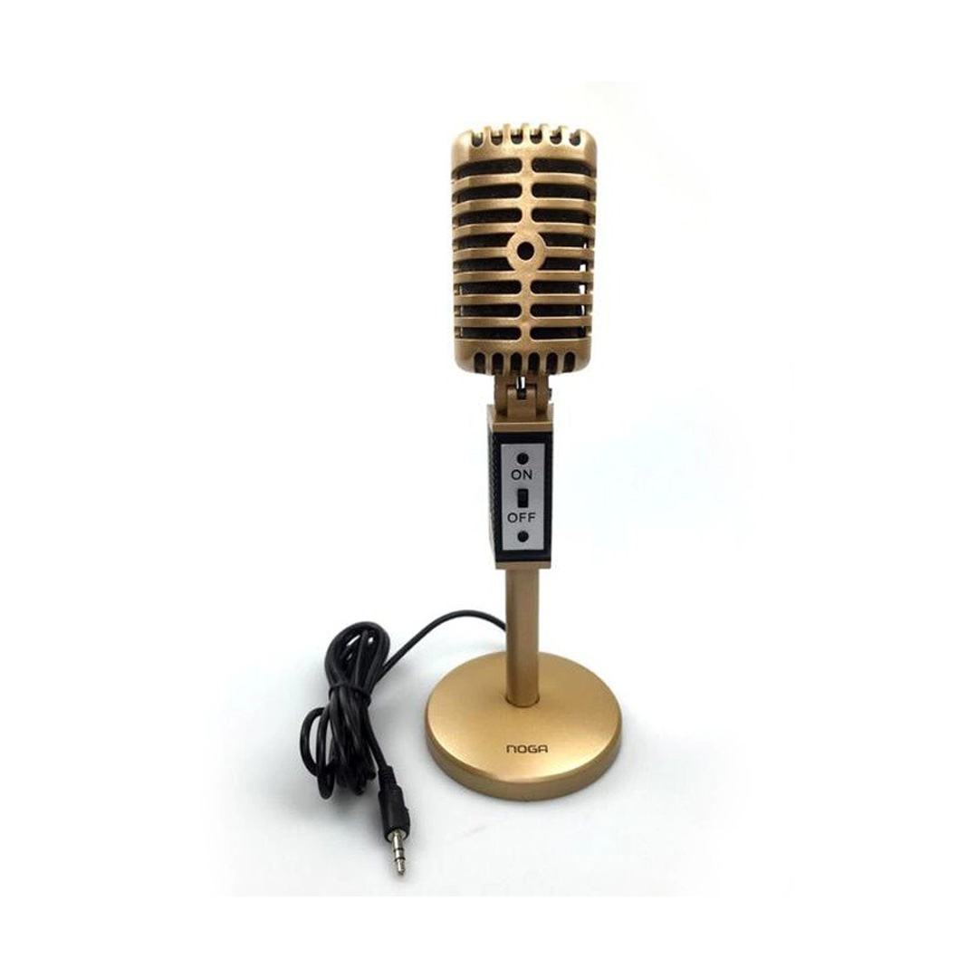 MICROFONO RETRO MULTIMEDIA GOLD NOGANET MIC-2030