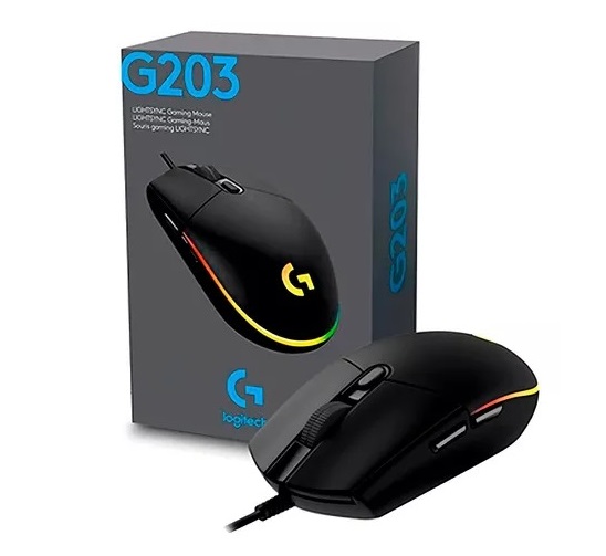 MOUSE LOGITECH G203 GAMING LIGHTSYNC - NEGRO - 5979