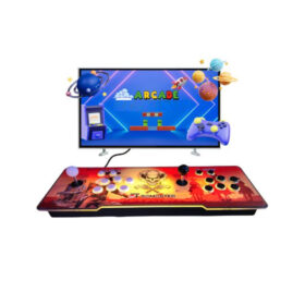 CONSOLA ARCADE MULTIJUEGOS CON LUCES 2 MANDOS ST CALAVERA AMARILLA