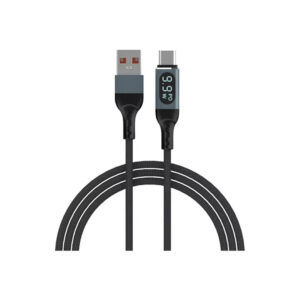 CABLE DIGITAL USB A TIPO C - SKYWAY - 6 AMPERES - 1 METRO (MUESTRA LOS WATTS) GM6074