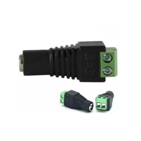 CONECTOR 12V 2.1MM DC HEMBRA PARA TIRA DE LED NEON CAMARA
