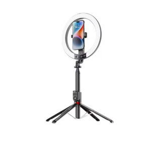 TRIPODE DE 2.3MTS CON ARO LED 10" INTEGRADO Y SOPORTE PARA CELULAR P225-Q