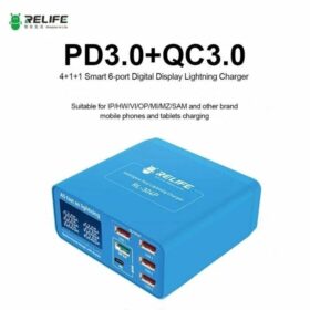 MULTICARGADOR 6 PUERTOS USB 3.0 RELIFE RL-304P