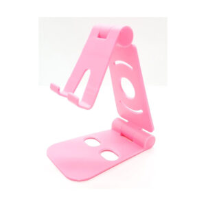 SOPORTE DE MESA - PARA CELULAR CON PASACABLE - WF11 ROSA