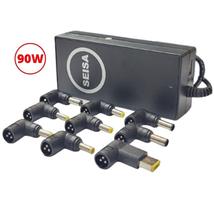 CARGADOR UNIVERSAL SEISA PARA NOTEBOOK AUTOMATICO 90W DN-A905