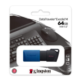 PEN DRIVE KINGSTON 64GB USB 3.2 DTXM / 64GB AZUL EXODIA M