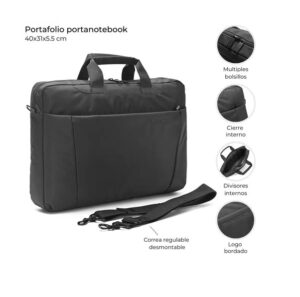 PORTAFOLIO PORTANOTEBOOK WANDERLUST 2 COMPARTIMENTOS CORREA DESMONTABLE INTERIOR FORRADO CON BOLSILLO / 38039