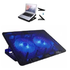 BASE DOBLE COOLER PARA NOTEBOOK LUZ LED + 2 USB B-9