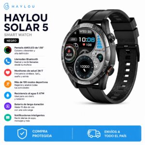SMART WATCH HAYLOU SOLAR 5 - NEGRO
