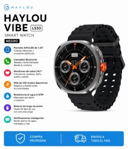 SMART WATCH HAYLOU VIBE (LS30) - Negro