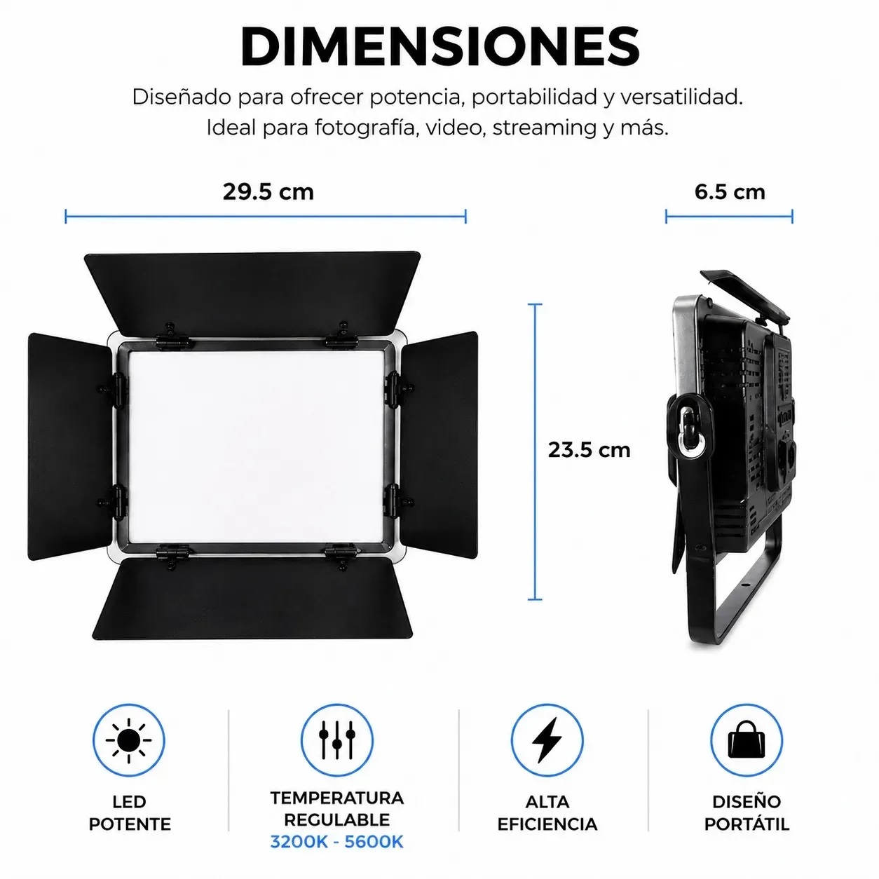 LAMPARA PANEL LUZ 50W LED ILUMINACION FOTOGRAFIA / RL-900 - Image 3