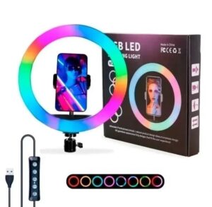 ARO DE LUZ RGB - CALIDA - FRIA 8" 21CM - CONTROL / HX-MJ20