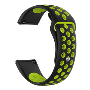 MALLA SILICONA DEPORTIVA 20MM NEGRO / VERDE