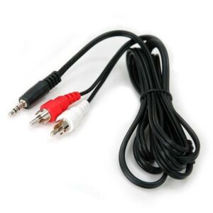 CABLE MINIPLUG 3.5 MACHO A 2 RCA MACHOS 3MTS NOGANET AC-27