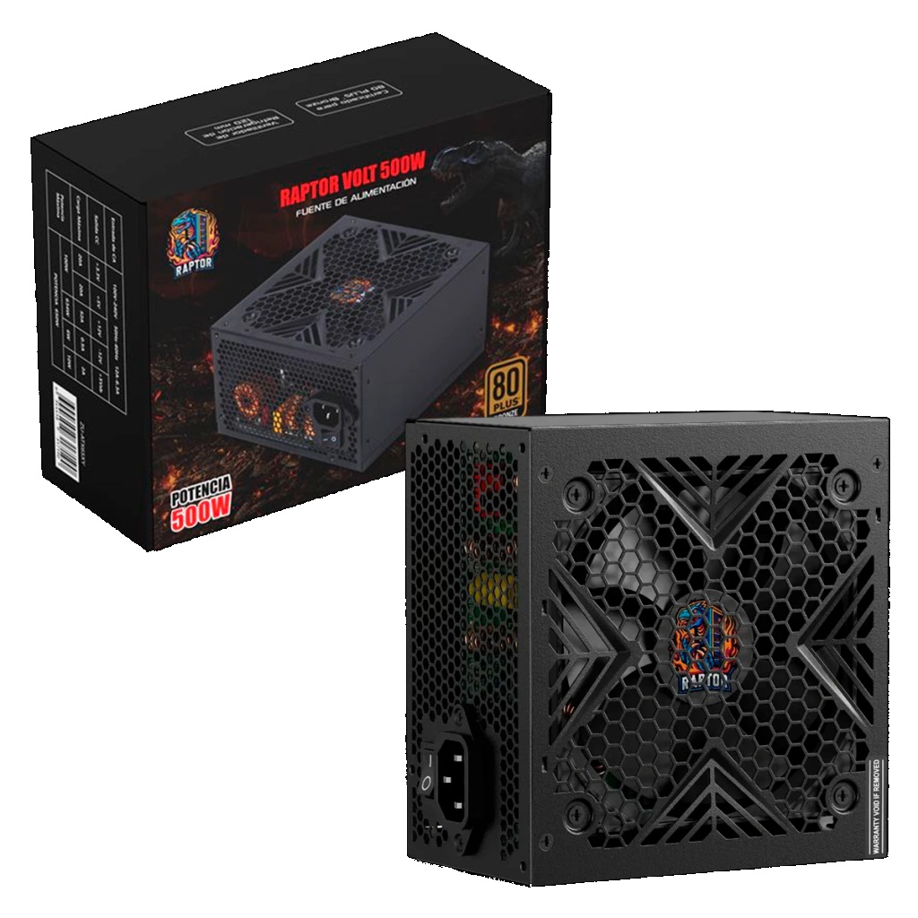 FUENTE RAPTOR VOLT 500W 80 PLUS BRONZE - NEGRA (2845) - Image 2