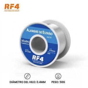 ESTAÑO RF054D PROFESIONAL 50G 0.4MM 63/37 2 % FLUX