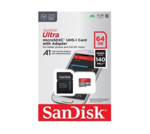 MEMORIA 64GB SANDISK ULTRA 140MB/S FULL HD VIDEO