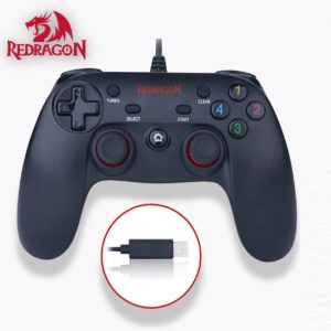 JOYSTICK CON CABLE REDRAGON SATURN G807 - PC - PS3 - NEGRO