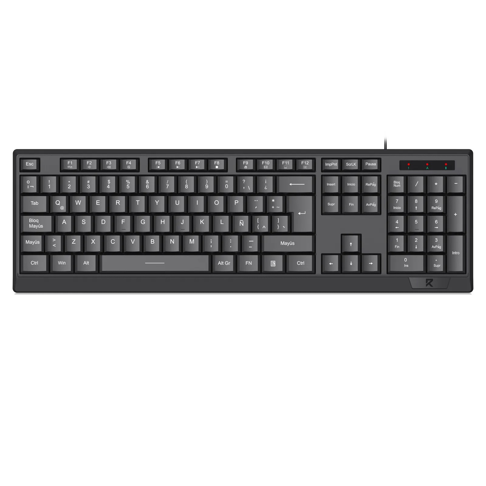 TECLADO REDRAGON MEMBRANA CON CABLE - NEGRO / BK-8345 WIRED
