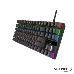 TECLADO MECANICO RETROILUMINADO 80% NETMAK - NEGRO / NM-SKILL