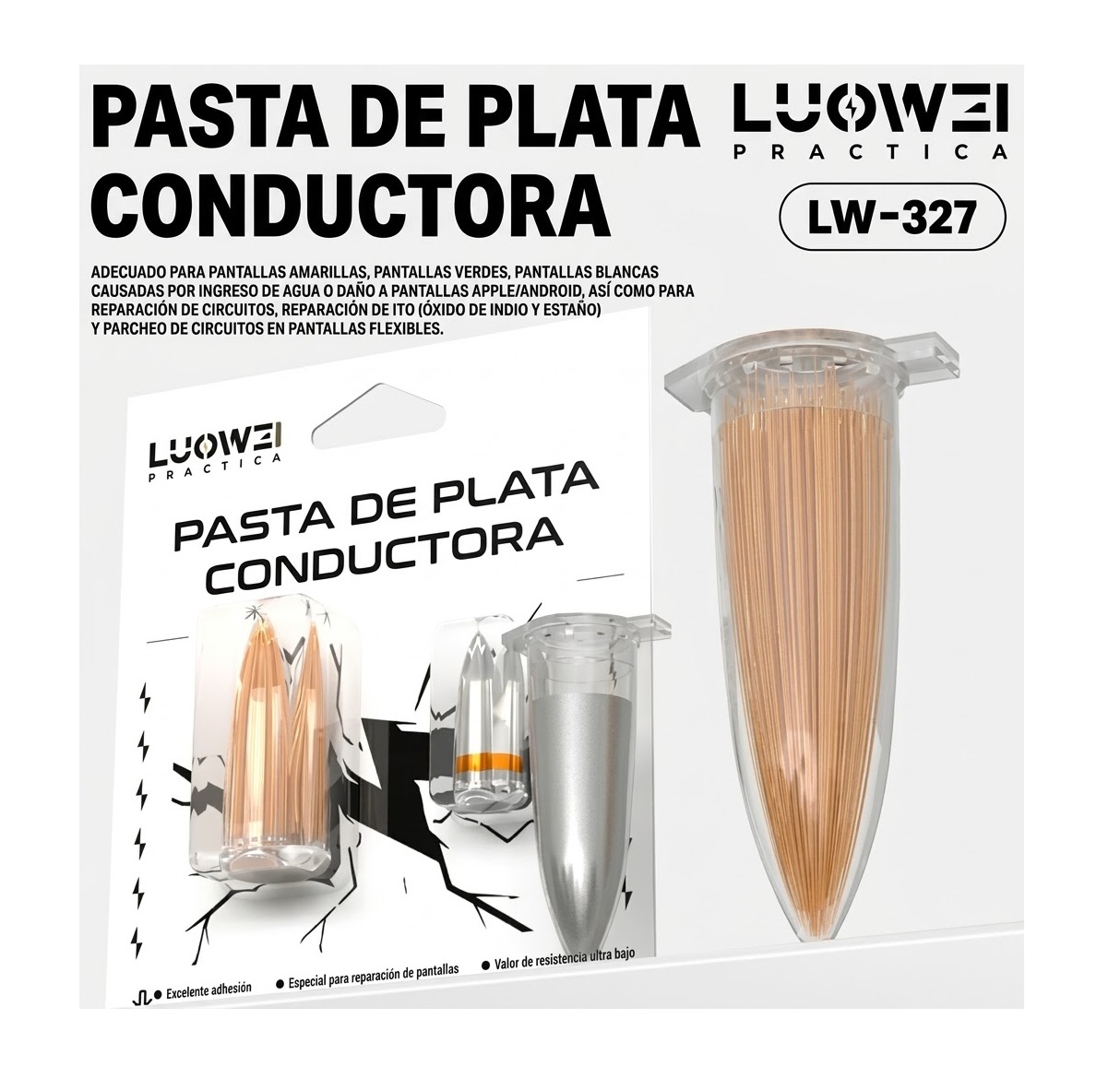 PASTA CONDUCTORA DE PLATA LUOWEI LW-327