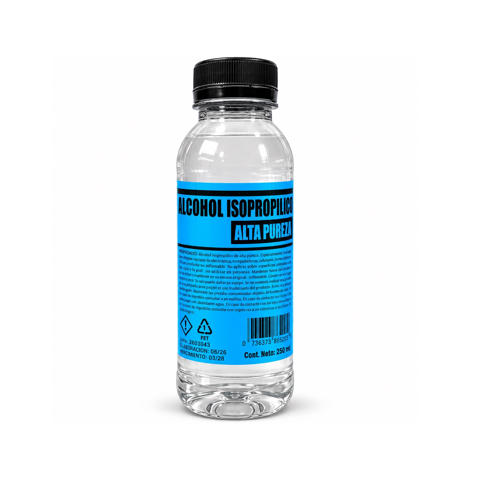 ALCOHOL ISOPROPILICO BREAKING LAB ALTA PUREZA 250ML