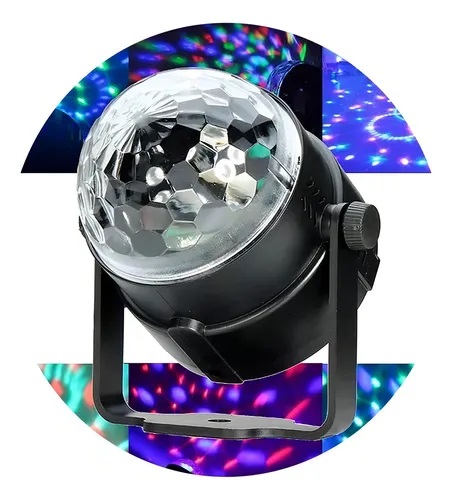 MINI BOLA LED RGB LED PARTY LIGHT ENCHUFE A 220V L-12