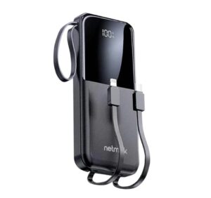 POWER BANK 22.5W CARGA RAPIDA 20000 MAH CON DISPLAY DIGITAL NETMAK NM-PB12