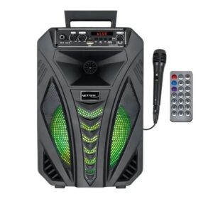PARLANTE BLUETOOTH KARAOKE 8 PULGADAS RGB 15W CON MIC Y CONTROL NETMAK NM-XTASYS
